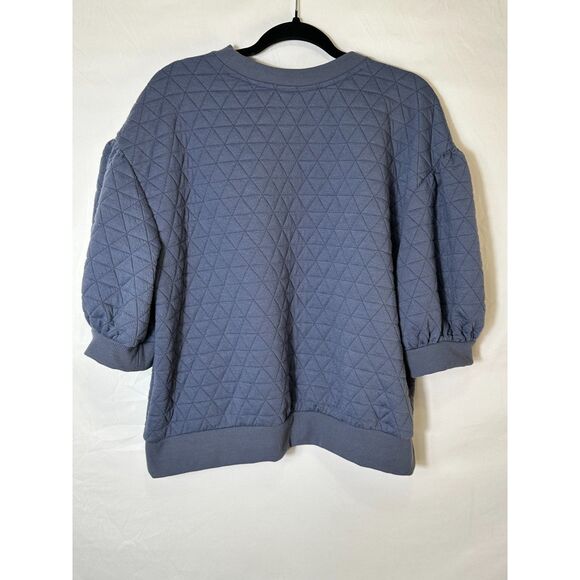 A New Day Women's Quilted Short Sleeve Sweatshirt with Puff Sleeves, Size XL - Picture 3 of 3